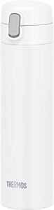 thermos fjm-450 wh water bottle, vacuum insulated straw bottle, 15.2 fl oz (450 ml), white, cold insulation only