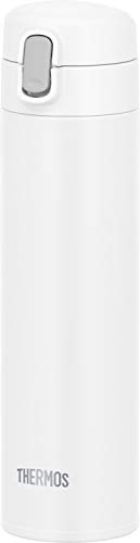 Thermos FJM-450 WH Water Bottle, Vacuum Insulated Straw Bottle, 15.2 fl oz (450 ml), White, Cold Insulation Only