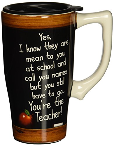 Spoontiques Teacher Travel Mug, Black