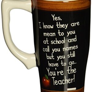 Spoontiques Teacher Travel Mug, Black