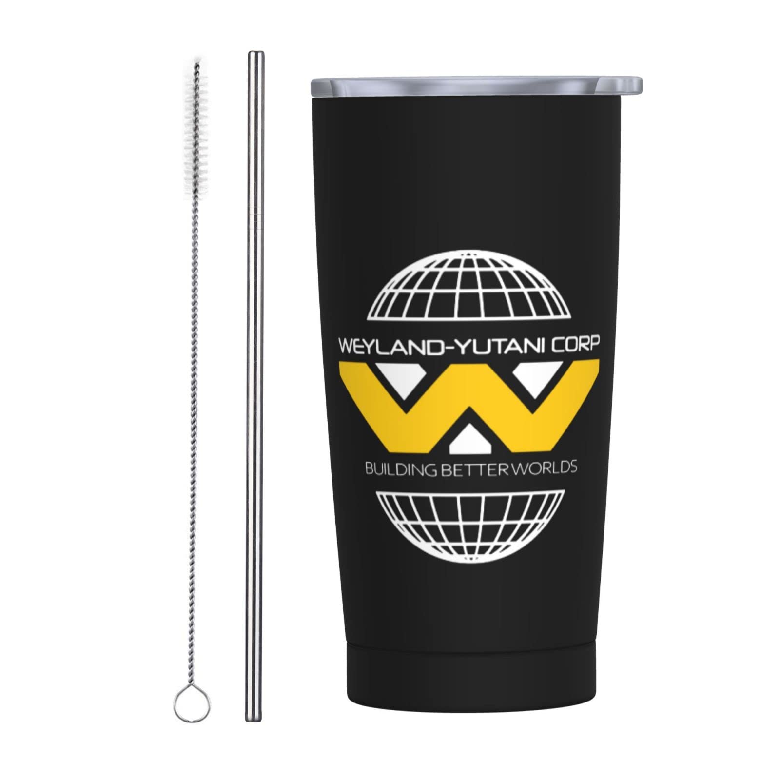 GHBC Weyland Yutani Corp Stainless Steel Mug 20 Oz With Straw And Brush Straight Sippy Cup Travel Mug For Home Office Travel Party