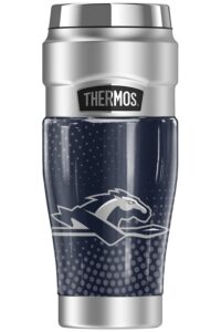 thermos longwood university official radial dots stainless king stainless steel travel tumbler, vacuum insulated & double wall, 16oz