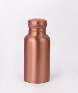 buyerwell 100% pure copper water bottle 17 oz copper bottle water with lid – ayurvedic copper water bottle – copper water vessel - drink more water bottle – small -leak proof - seamless matt finish