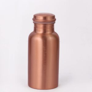 BUYERWELL 100% Pure Copper Water Bottle 17 Oz Copper Bottle Water with Lid – Ayurvedic Copper Water Bottle – Copper Water Vessel - Drink More Water Bottle – Small -Leak Proof - Seamless Matt Finish