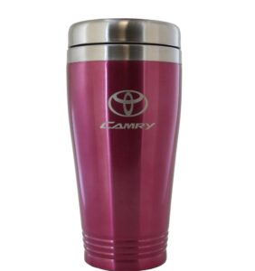 au-tomotive gold stainless steel travel mug for toyota camry (pink)