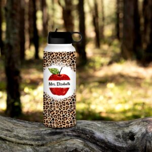 winorax Teacher Appreciation Gifts Personalized Teacher Life Water Bottles Thermos Insulated Stainless Steel Sports Travel Coffee Bottle 12oz 18oz 32oz for Teachers Women Men Best Teacher Ever