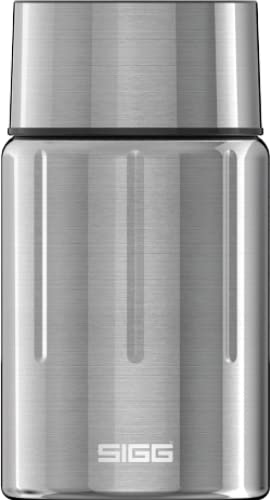 SIGG - Insulated Food Container - Silver Food Jar Brush Selenite - Integrated Cutlery - Hot & Cold, BPA Free - Stainless Steel - 25 Oz