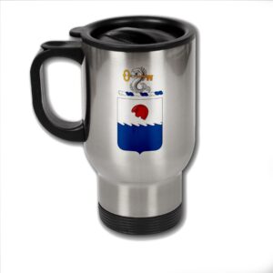 expressitbest stainless steel coffee mug with u.s. army 299th cavalry regiment coat of arms