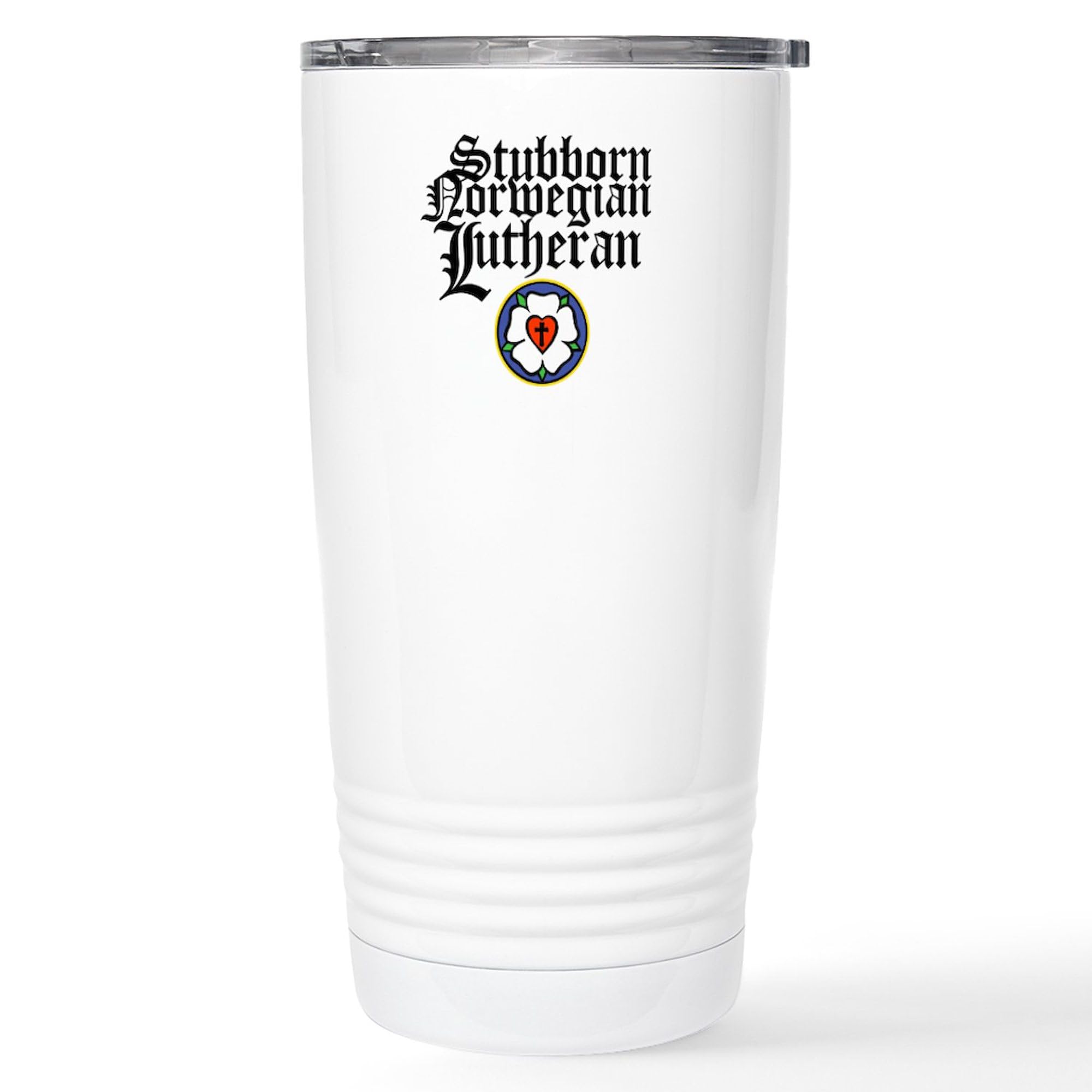 CafePress Stubborn Norwegian Lutheran Stainless Steel Travel Stainless Steel Travel Mug, Insulated 20 oz. Coffee Tumbler