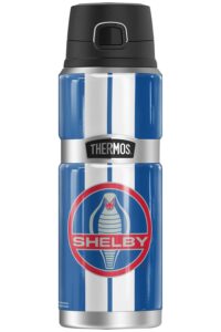 shelby cobra official mustang vintage logo thermos stainless king stainless steel drink bottle, vacuum insulated & double wall, 24oz