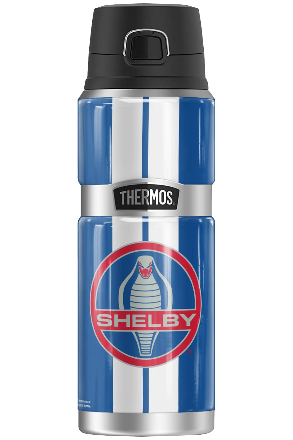 Shelby Cobra OFFICIAL Mustang Vintage Logo THERMOS STAINLESS KING Stainless Steel Drink Bottle, Vacuum insulated & Double Wall, 24oz