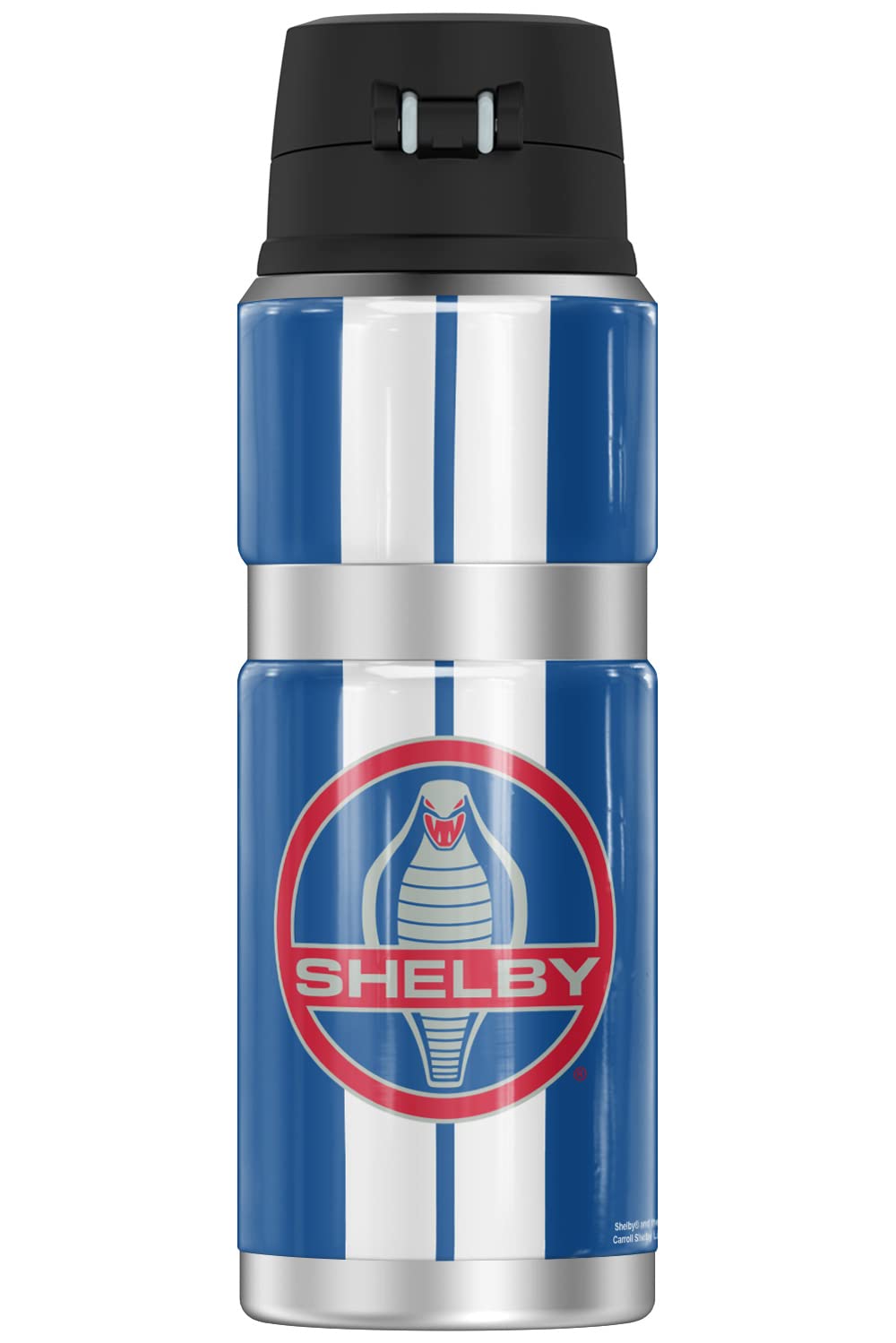 Shelby Cobra OFFICIAL Mustang Vintage Logo THERMOS STAINLESS KING Stainless Steel Drink Bottle, Vacuum insulated & Double Wall, 24oz