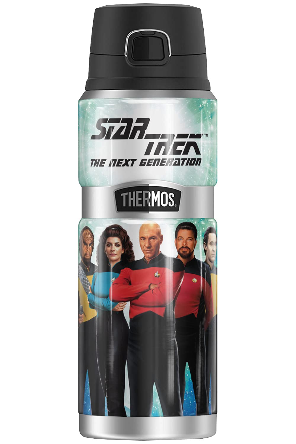 Star Trek Next Generation Crew THERMOS STAINLESS KING Stainless Steel Drink Bottle, Vacuum insulated & Double Wall, 24oz