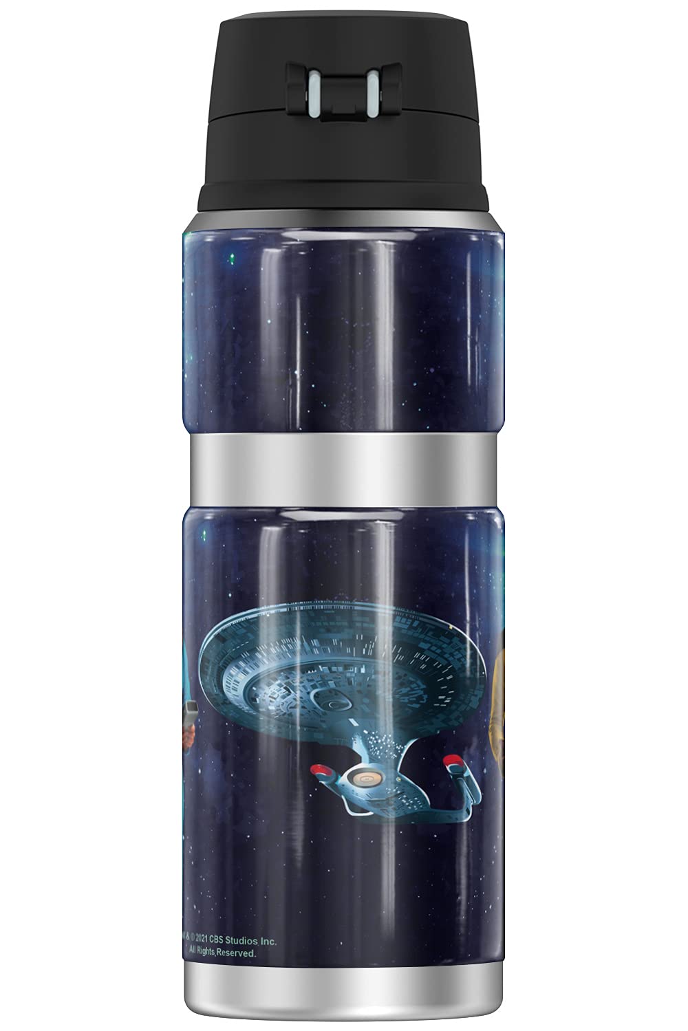 Star Trek Next Generation Crew THERMOS STAINLESS KING Stainless Steel Drink Bottle, Vacuum insulated & Double Wall, 24oz