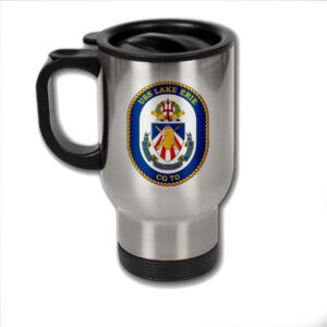 expressitbest stainless steel coffee mug with u.s. navy uss lake erie (cg 70) cruiser emblem (crest)