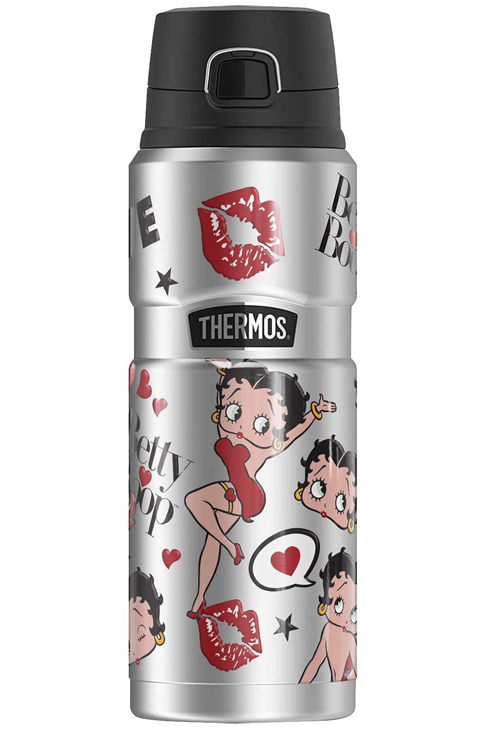 Betty Boop Collage THERMOS STAINLESS KING Stainless Steel Drink Bottle, Vacuum insulated & Double Wall, 24oz