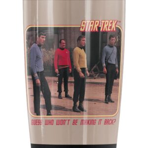 LOGOVISION Star Trek Red Shirt Blues Stainless Steel Tumbler 20 oz Coffee Travel Mug/Cup, Vacuum Insulated & Double Wall with Leakproof Sliding Lid | Great for Hot Drinks and Cold Beverages