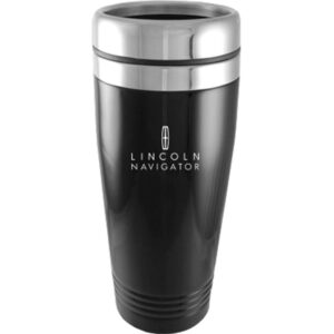 au-tomotive gold stainless steel travel mug for lincoln navigator (black)