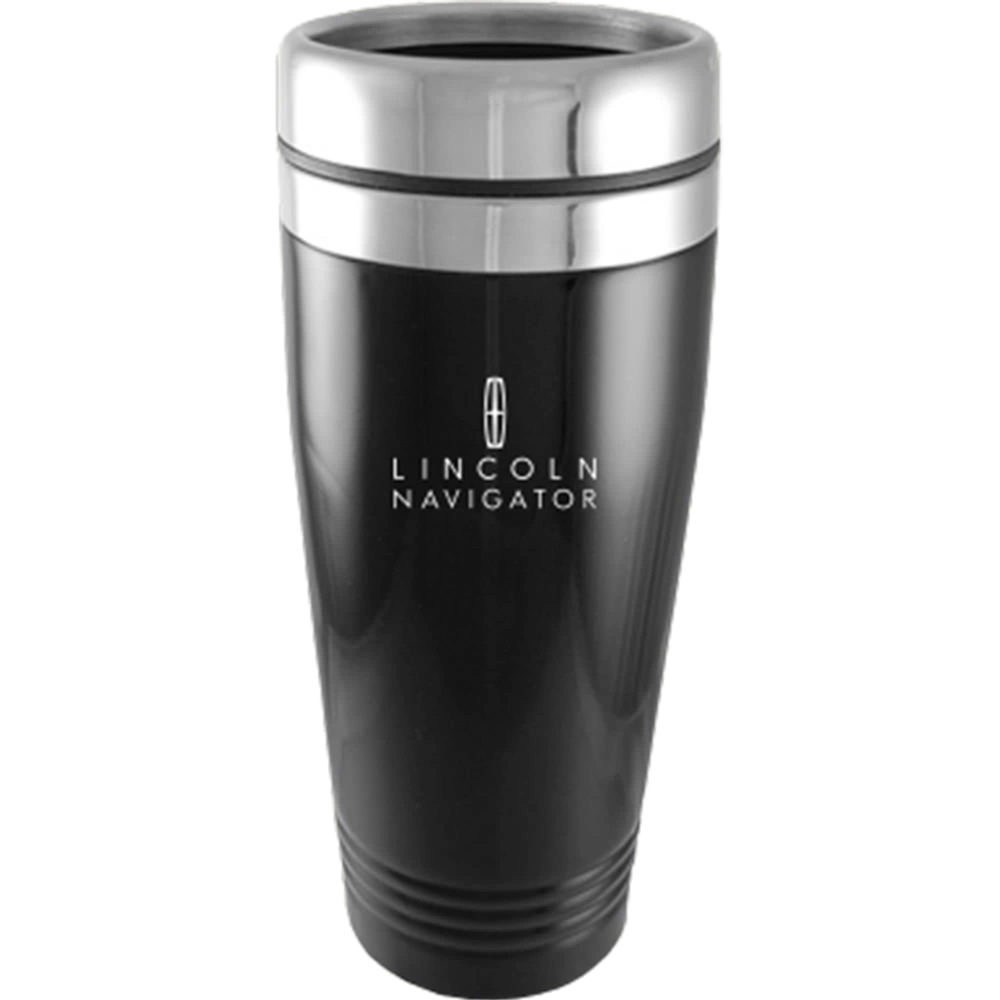 Au-TOMOTIVE GOLD Stainless Steel Travel Mug for Lincoln Navigator (Black)