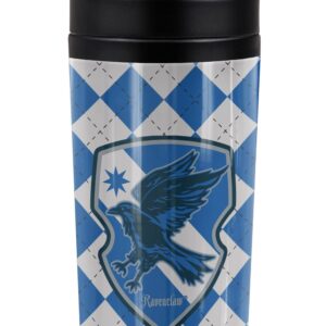 Harry Potter OFFICIAL Ravenclaw Plaid Sigil 18 oz Insulated Water Bottle, Leak Resistant, Vacuum Insulated Stainless Steel with 2-in-1 Loop Cap