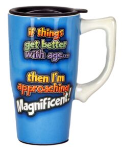 spoontiques approaching magnificent travel mug, blue