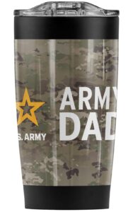 logovision u.s. army dad stainless steel tumbler 20 oz coffee travel mug/cup, vacuum insulated & double wall with leakproof sliding lid | great for hot drinks and cold beverages