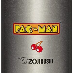 [Zojirushi x Pac-man] Limited Edition SM-SHE48PA BA&XA Stainless Steel Mug, 2 Count Bundle (Pack of 2), PAC-MAN Black&Stainless 16oz (Bundle 2-pack: Black & Silver)