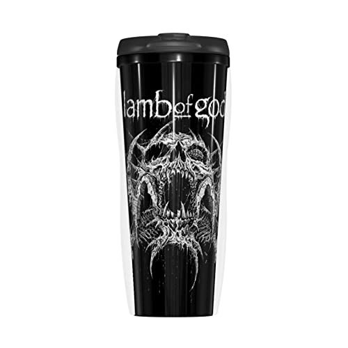 LOREBUTY Lamb Rock of God Band Coffee Mug With Lids 12oz Insulated Car Mugs Double Wall Vacuum Reusable Travel Coffee Cup For Hot/Ice Drinks Coffee Teas