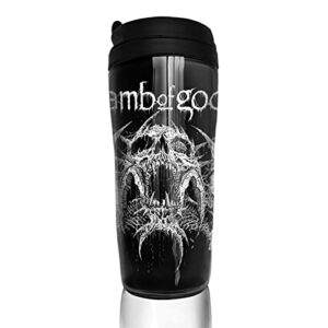 LOREBUTY Lamb Rock of God Band Coffee Mug With Lids 12oz Insulated Car Mugs Double Wall Vacuum Reusable Travel Coffee Cup For Hot/Ice Drinks Coffee Teas