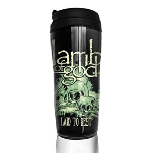 LOREBUTY Lamb Rock of God Band Coffee Mug With Lids 12oz Insulated Car Mugs Double Wall Vacuum Reusable Travel Coffee Cup For Hot/Ice Drinks Coffee Teas