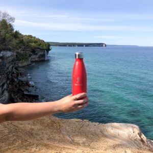 Aquapelli Vacuum Insulated Sport Bottle, 16 ounces, Pompeian Red
