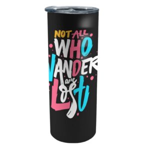 20 oz water bottle coffee mugs not all who wander are lost water bottles with straw thermo coffee mug vintage sublimation cups 20 oz skinny gift for employees