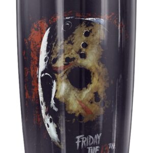 Logovision Friday the 13th Mask Of Death Stainless Steel Tumbler 20 oz Coffee Travel Mug/Cup, Vacuum Insulated & Double Wall with Leakproof Sliding Lid | Great for Hot Drinks and Cold Beverages