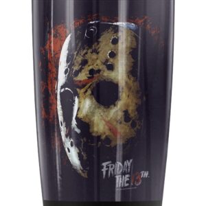 Logovision Friday the 13th Mask Of Death Stainless Steel Tumbler 20 oz Coffee Travel Mug/Cup, Vacuum Insulated & Double Wall with Leakproof Sliding Lid | Great for Hot Drinks and Cold Beverages