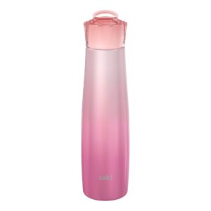 zak designs 20 oz jewel vacuum insulated 18/8 stainless steel water bottle with leak-proof lid, keeps cold and fits in car cup holders for travel (20 oz, pink diamond)