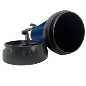 LaserGram 16oz Coffee Travel Mug, Kokopelli, Personalized Engraving Included (Dark Blue)
