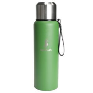 aquapelli vacuum insulated water bottle, 34 ounces, willow green
