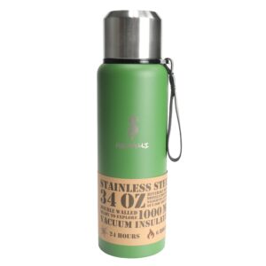 Aquapelli Vacuum Insulated Water Bottle, 34 Ounces, Willow Green