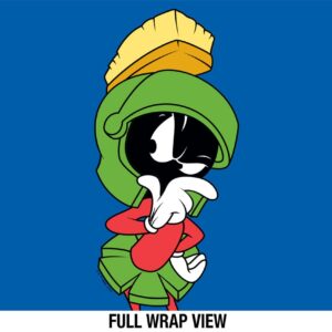 Looney Tunes OFFICIAL Marvin the Martian 24 oz Insulated Canteen Water Bottle, Leak Resistant, Vacuum Insulated Stainless Steel with Loop Cap, Black