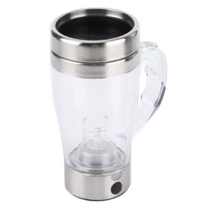 fdit premium electric coffee self stirring cup, stainless steel portable mixing mug/shaker cups for coffee/tea/hot chocolate/milk