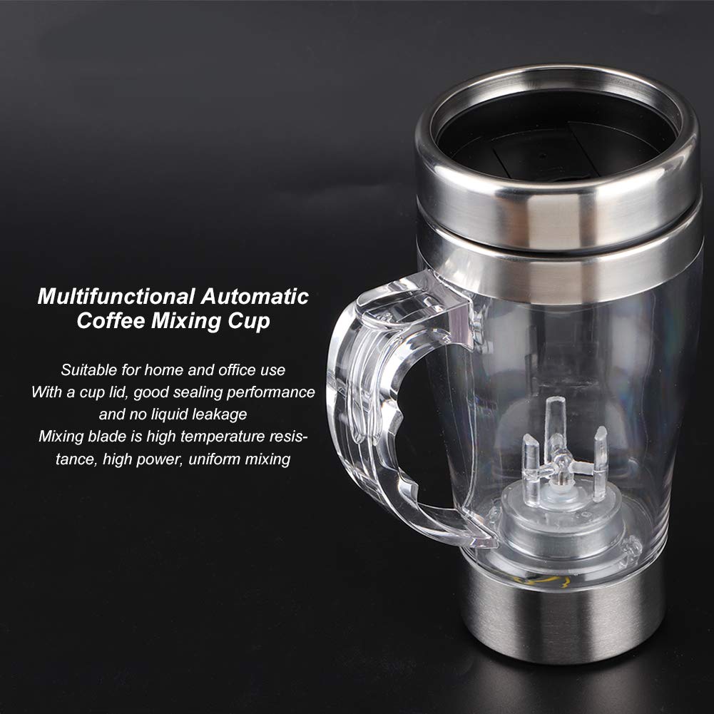 Fdit Premium Electric Coffee Self Stirring Cup, Stainless Steel Portable Mixing Mug/Shaker Cups for Coffee/Tea/Hot Chocolate/Milk