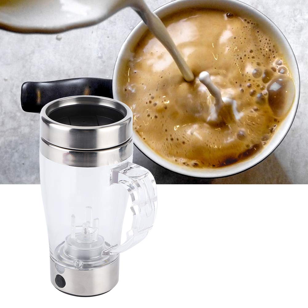 Fdit Premium Electric Coffee Self Stirring Cup, Stainless Steel Portable Mixing Mug/Shaker Cups for Coffee/Tea/Hot Chocolate/Milk