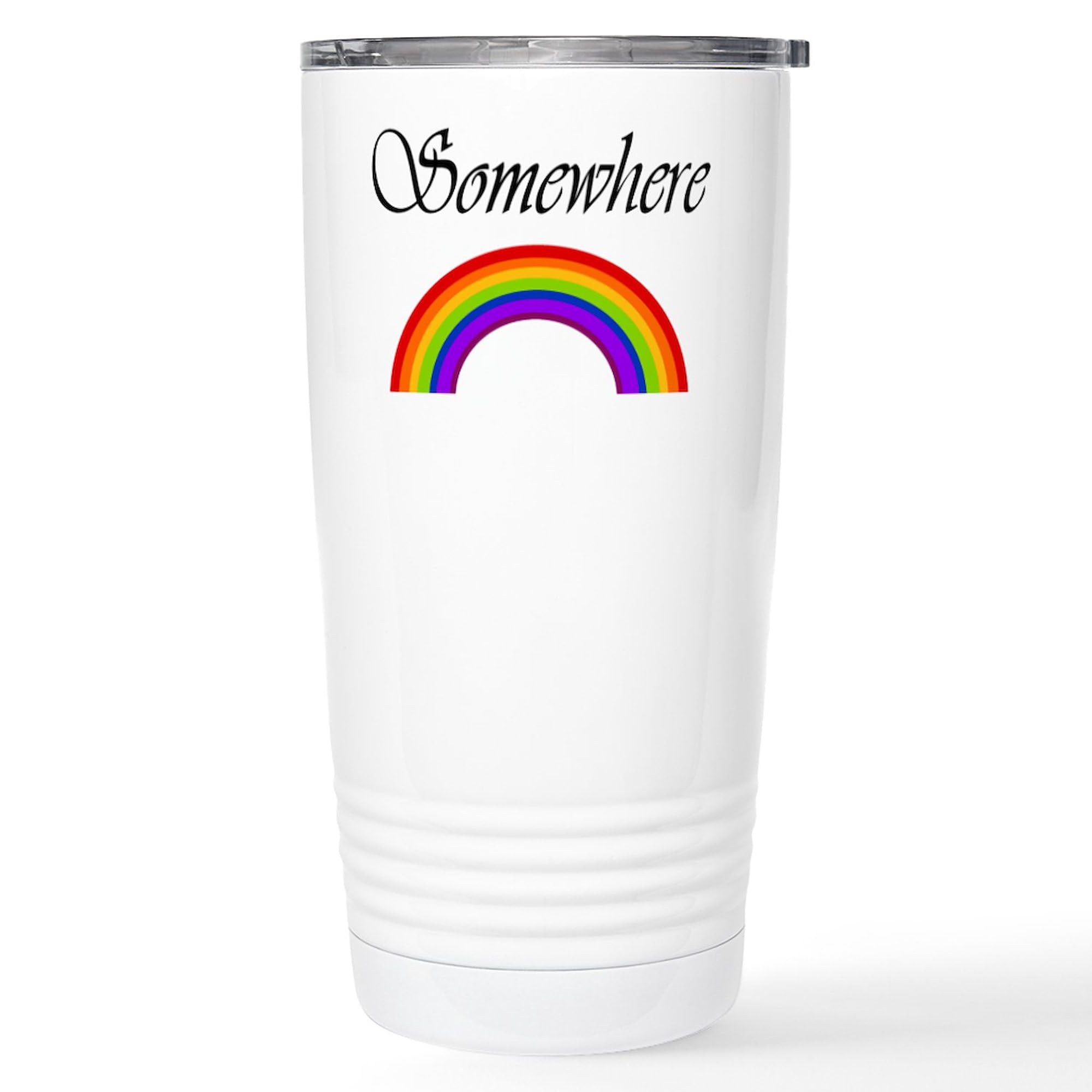 CafePress Somewhere Over The Rainbow Stainless Steel Travel Stainless Steel Travel Mug, Insulated 20 oz. Coffee Tumbler