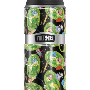 Rick and Morty Portal Mayhem THERMOS STAINLESS KING Stainless Steel Drink Bottle, Vacuum insulated & Double Wall, 24oz