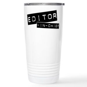 cafepress editor in chief stainless steel travel mug stainless steel travel mug, insulated 20 oz. coffee tumbler