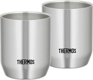 thermos jdh-280p s vacuum insulated cup, 9.5 fl oz (280 ml), stainless steel, set of 2