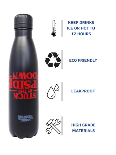 Pyramid International Stranger Things Insulated Metal Water Bottle with Upside Down Graphic 540ml - Official Merchandise