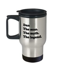 dan travel mug coffee tea cup mens custom personalized name gift