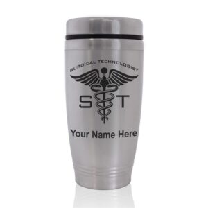 skunkwerkz commuter travel mug, st surgical technologist, personalized engraving included