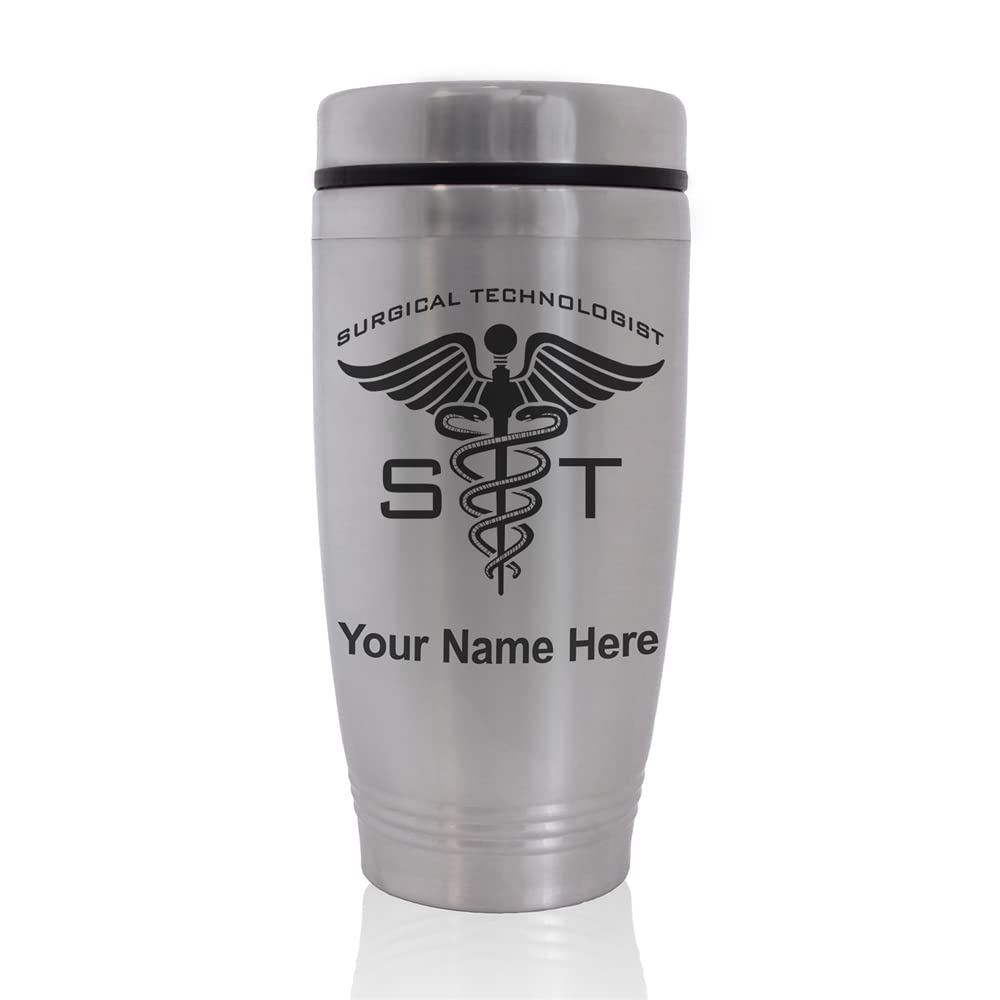 SkunkWerkz Commuter Travel Mug, ST Surgical Technologist, Personalized Engraving Included